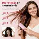 Go Brush Pro for Short Hair Hair Straightener Brush Cordless & Portable with 300M Negative Ions, 4 Temps Fast Heating, Game Day Ready Styling Tool for Watch Parties, Travel & Daily Use Nude Pink