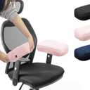 SPRING SEAON Office Chair Arm Covers Plush Office Chair Arm Pads Premium Memory Foam Gaming Chair Armrest Cushion Provide Cushioning for Elbows and Forearms 2 Pack Arm Chair Covers for Arms (Pink)