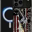 DJSOK Case for iPhone 17 Pro,Compatible with MagSafe,Anti-Scratch Shockproof Case,Classic American Flag 1776 We The People