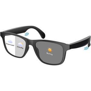 Smart Glasses for Women Men,Bluetooth Glasses with Photochromic Lenses,Built-in Mic & Speakers,Anti-Blue Light Lens with Hands-Free Listening Voice Control,Perfect for Indoor Outdoor
