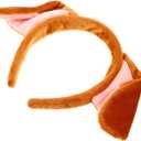 Minkissy Puppy Dog Ears Headband Puppy Ears Hairband for Women Men Halloween Animal Dress up Costume Accessory for Cosplay Dog-Ears Hair Hoop