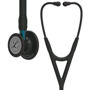 3M Littmann Cardiology IV Diagnostic Stethoscope, 6201, More Than 2X as Loud, Weighs Less, Stainless Steel Black-Finish Chestpiece, 27" Blue Stem, Black Tube and Headset