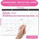 5 x Desk Calendar 2026, Wall Calendar 2026-2027 Large Size 17" X 12" Covers January 2026 to June 2027, Pink Cute Desktop Monthly Calendar for Home Classroom School or Teacher Gifts & Office Supplies