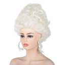 18th Century Baroque Marie Antoinette Wigs Ladies Adult Halloween Cosplay Accessories (Ivory)