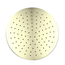 Round Brass Steel Shower Head Brushed Gold