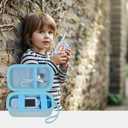 Case Compatible with YUSSBCU/for Fabeto/for FHskFH/for BlueFire Video Walkie Talkies for Kids, Travel Carrying Walkies Talkies Toys Storage Bag with Mesh Pocket for USB Cables (Box Only) -Blue