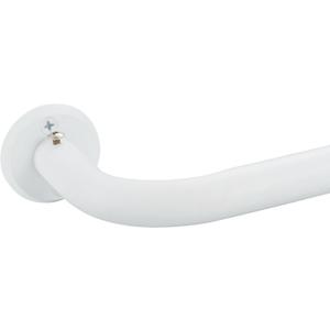 Room Darkening Curtain Rods for Windows, 28 to 53 Inches Splicing Construction Drapery Rod, 1" Adjustable Blackout Wrap Around Curved Curtains Rod, Wall Mounted Ceiling Mounted, Matte White