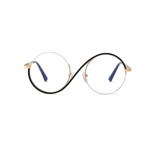 willochra unique Round Blue Light Blocking Glasses for women Elphaba Glasses Metal Frame Computer Anti Eyestrain Eyeglasses