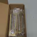 Ravinte 10 Pack Solid 5 Inch Kitchen Square Cabinet Handles Brushed Brass Drawer Pulls Kitchen Cabinet Hardware Handles (5" Hole Center)