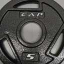 CAP Barbell 2-Inch Olympic Grip Weight Plate, 5 lb, Set of 4, Black (OPHWIS-005)