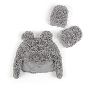 (Hat & Mittens, Grey) - Tadpoles Super Soft Plush Sherpa Hat & Mittens Set, Grey