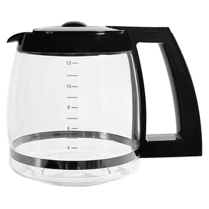 12 cup  Replacement coffee glass Garafe Coffee Maker Models DCC-1200, DCC-1100BK, DCC-2650, CHW-12, CHW-12P1, DGB-550BK, DGB-550BK1, DGB-625BC, DGB-700BC, and SS-12 | Part# DCC