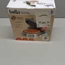 bella Flip-n-Store Waffle Maker with EverGood Ceramic Nonstick Coating, Fits-anywhere Kitchenware, Power Indicator Light, Cool Touch Handle & Cord Wrap, 7 Wide & 1" Deep Plates, 1000 Watt, Seaglass