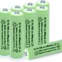 AA Ni-MH 600mAh 1.2V Rechargable Solar Light Batteries for Outdoor Solar Lamps Garden Lights Remotes Mice(8Pcs)
