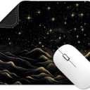 2 x Cute Mouse Pads,Unique Mouse Pad Design,Size 9.33 x 7.76 in,Desk Accesories with Rubber Non-Slip Base,Stitched Mouse Pad for Desk, Computer and Gaming (Black Desert B)
