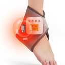 CAMECO Cordless Ankle Massager with Heat, 3000mAh Battery Ankle Heating Pad with Massage for Achilles Tendinitis Pain Relief, USB Rechargeable Heated Brace Wrap Warmer, 3 Vibration Modes