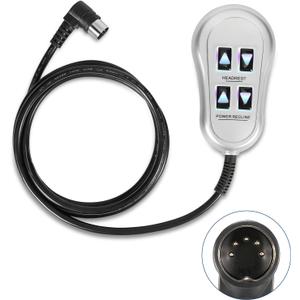MLSK13-B3 4 Button 5 Pin Lift Chair Remote, Power Recliner Hand Controller with Backlight, Prong Remote Hand Control for Electric Lift Recliners and Sofas