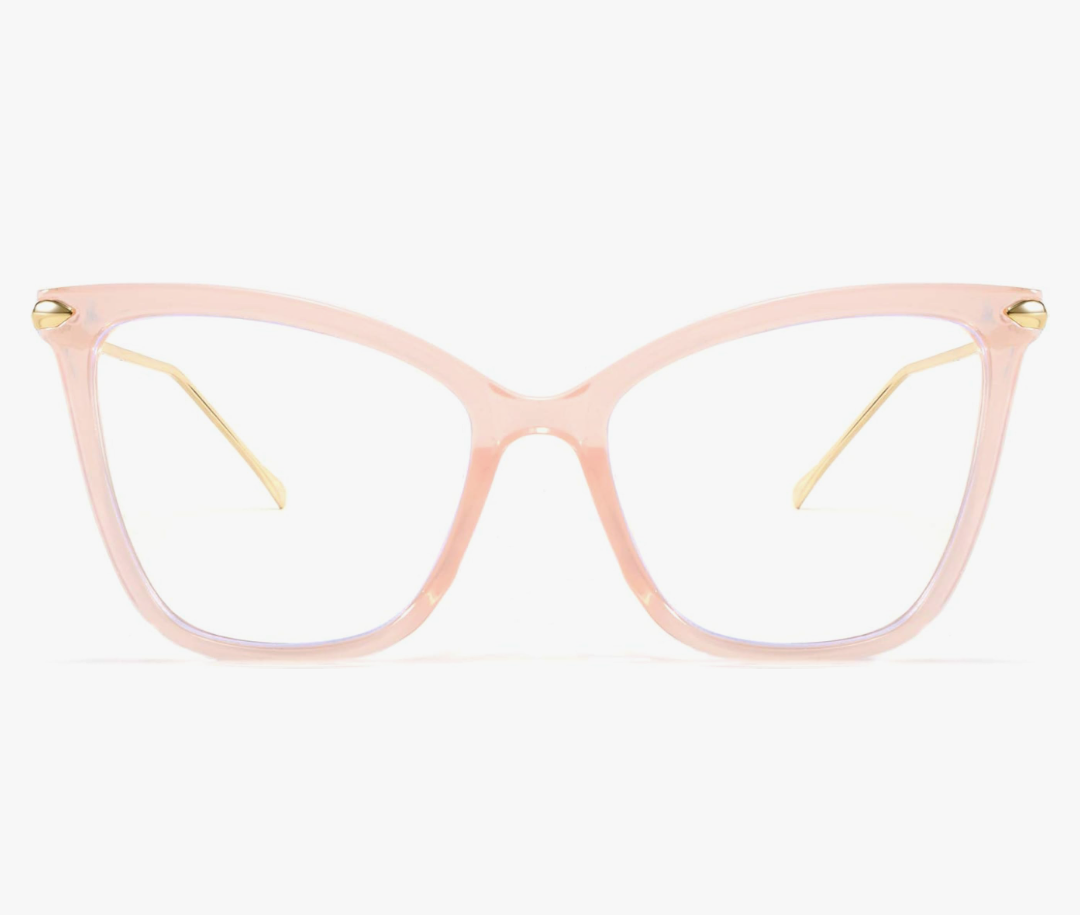 Oversized Cat Eye Glasses Frame Blue Light Blocking Eyewear for Women B2589
