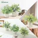 3 Pack Life-Like Potted Fake Plant, Artificial Plants Indoor, Artificial Frost-Hung Green PlantsNo Need for MaintenanceSuitable for Desktop or Shelf Decoration in Homes and Offices