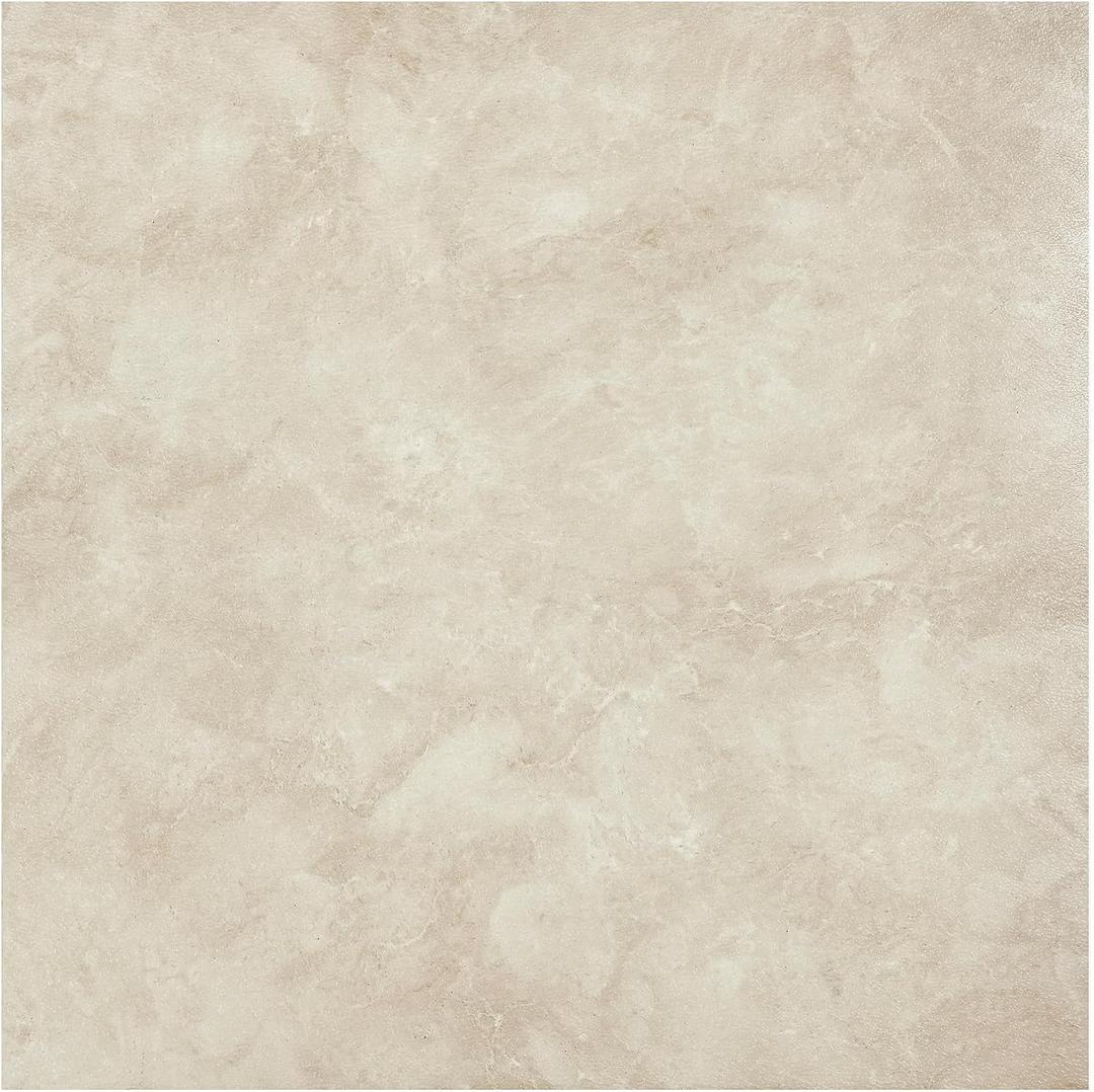 Tivoli Self Adhesive Vinyl Floor Tiles, 45 Tiles - 12" x 12", Carrera Marble - Peel & Stick, DIY Flooring for Kitchen, Dining Room, Bedrooms, Basements & Bathrooms by Achim Home Decor
