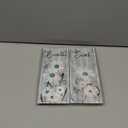 Tatuo 4 Pieces Teal Daisy Floral Bathroom Wood Wall Decor Teal Relax Soak Unwind Breathe Flower Rustic Farm Sign Turquoise Blue Daisy Floral Butterfly Wall Art Blue Bathroom Accessories for Home