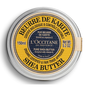 L'OCCITANE Organic Certified Pure Shea Butter:, Nourish Dry Skin & Hair, With Vitamin E, Multipurpose Organic Beauty Balm, Treatment, Protects From Dryness, Softening