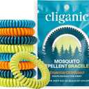 Cliganic 50 Pack Mosquito Repellent Bracelets for Adults & Kids - Natural DEET-Free Bands, Individually Wrapped