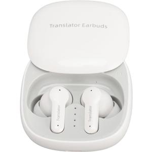 Translator Earbuds, Language Translation Earphones with 144 Languages, 0.2S Translation, BT 5.0, Noise Reduction, Large Battery, Touch Mode, Translator Device (White)