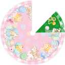 15 Inch Mini Easter Tree Skirt St. Patrick's Day Tree Skirt Green Clover Gnome Pink Plaid Eggs Bunny Double Sided Print Mat Holiday Party Supplies for Home Tabletop Christmas Tree Decoration