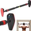 Pull Up Bar for Doorway, Door Frame Chin Up Bar without Screw Exercise Bars for Home Workouts Strength Training Adjustable Pull-up Bars with Smart Count/Timer/Calorie Tracker Home Gym Equipment Indoor, 29''-38'' Width