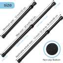 3 x Goowin Spring Rods, 5/8" Diameter, No Drilling, Expandable (12-20 in), Black, 3 Pack for Closet, Cupboard, Hanging Clothes
