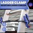 Holden USA - Ladder Clamp Stabilizer Clip Secure Safety Clamp for Roof, Gutters, and Wall Prep Durable Support Cord for Roofing and Gutter Tasks (Pair / 2 Units)