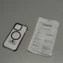 Magnetic for iPhone 15 Pro Max Case, Compatible with Magsafe, Bumper Protective Cover, Slim Shockproof Anti-Scratch Transparent Men Women Phone Case for iPhone 15 Pro Max 6.7", Clear Black