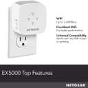 NETGEAR WiFi Mesh Range Extender (EX5000) - Covers up to 1,000 sq.ft. and 15 Devices with AC1200 Dual Band Wireless Signal Booster & Repeater (up to 1200 Mbps Speed) Compact Wall Plug Design