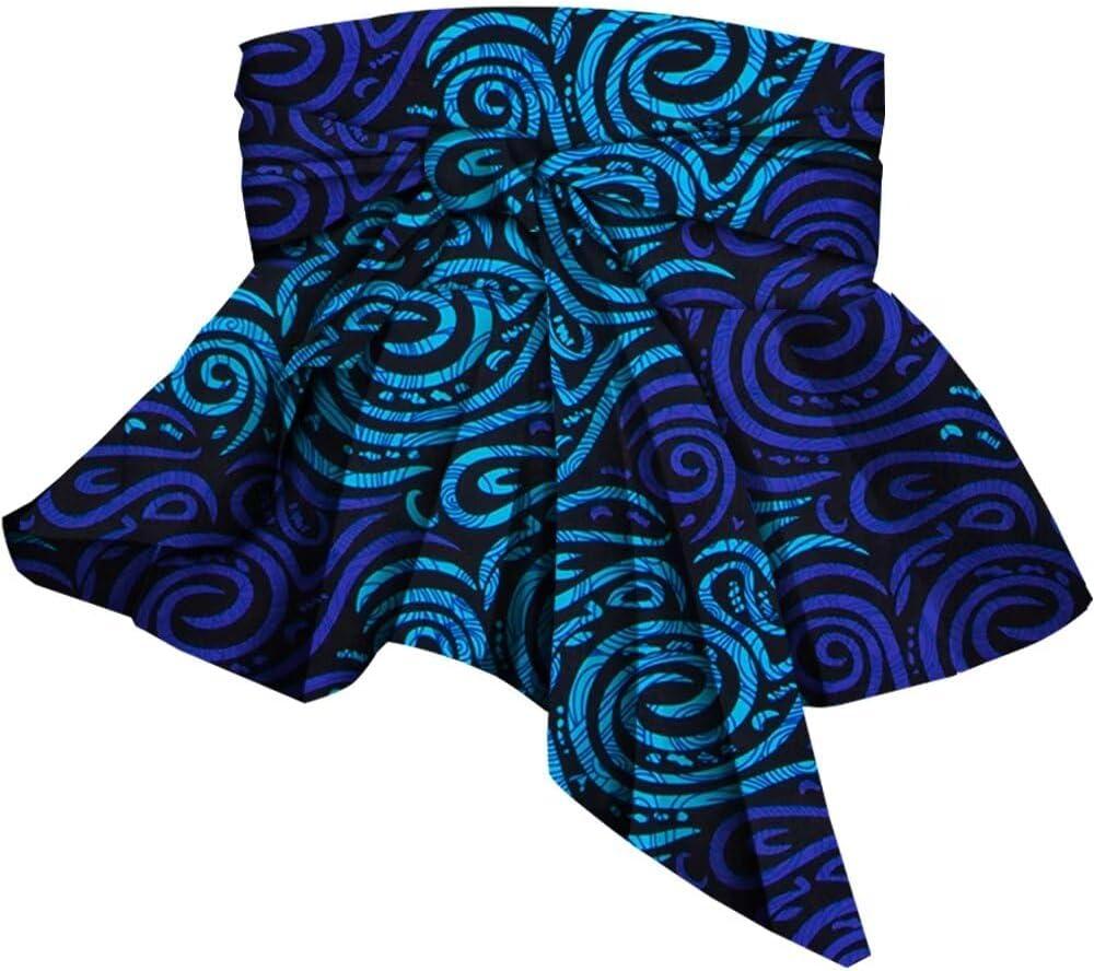 African Women Waist Belts Print Vintage Wide Waist Belt for Tops Dress (X-Large, V8)