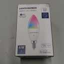 Lightinginside E12 Smart Light Bulbs 60W Equiv., Work with Alexa/Google Home/SmartLife, 500LM 6W RGBCW Candle Candelabra LED Light Bulbs, No Hub Required, 2.4G WiFi Bluetooth Bulb, ETL Listed, 4PCS (Multicolor)