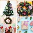 Gejoy 6 Pcs Christmas Tree Picks Decoration Sandworm Decor Woolen Candy Curly Pick Xmas Toppers Branches with Bells for Party Supply DIY Home Crafts Hanging Ornament Gifts(Stripes,Macaron)