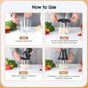 Food Processors, 2 IN 1 Electric Chicken Shredder &Food Chopper with 250W Copper Motor,1.5L Bowls & 2 Bi-Level Blades,One-Touch Electric Chicken Breast Shredder Tool-Smart Overheat Protection