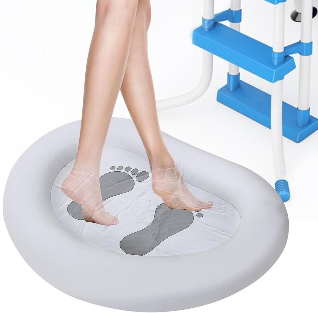 Inflatable Pool Foot Bath Basin, Foot Soaking Bath Basin Foot Bath for Pool Entry Ladder, Pool Foot Wash Basin for Above Ground Swimming Pools Hot Tub Spas, Pool Accessories