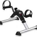 Under Desk Exercise Bike Pedal Exerciser, Fully Assembled Pedal Exerciser for Seniors, Foldable Mini Exercise Bike for Office Fitness with LCD Display, Peddler Exerciser