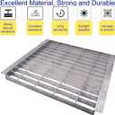 Galvanized Steel Drain Grate with Lip 18x18 in, B-Class 28100 lbs Heavy-Duty Driveway Channel Cover w/Base, Outdoor Trench Drainage Grate, Silver Square Metal Sewer Cover for Garage