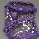 Purple Clear Lunch Bag for Women Tote bag with lunch compartment Double Plastic Tranaparent Lunchbox for Kids
