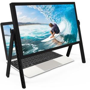 21" Screen Magnifier for Laptop, 3D HD Screen Expanders for Movies, Videos, and Gaming,Screen Enlarger with Adjustable Angle and Foldable Design Amplifier Desktop Magnifying for Seniors Reading