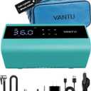 YANTU Cordless Tire Inflator with Dual-Cylinder & 8.3" Large Screen-Portable Air Compressor for Car Tires,12V Rechargeable,Tire Pressure Gauge,Up to 150 psi, Auto/Bicycle/Moto/Truck Use