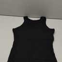 SUUKSESS Women Padded Cotton Ribbed Tank Tops 2025 High Neck Racerback Basic Tops (X-Small, Black)