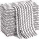Homaxy 12 Pack Kitchen Dish Cloths, Ultra Soft and Absorbent Dish Towels, Reusable Fast Drying Microfiber Cleaning Cloth, Coral Velvet Wave Design No-lint, 10 x 10 inches, Grey