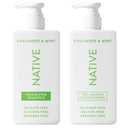 Native Shampoo and Conditioner Contain Naturally Derived Ingredients | All Hair Type Color & Treated From Fine to Dry Damaged, Sulfate & Dye Free - Cucumber & Mint, 16.5 fl oz each (2 pack)