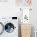 Funny Raccoon Hand Towels Decorative, Raccoon Bathroom Decor, Trash Panda Gifts for Women Decorative Hand Towels Drying Cloth for Kids Toddler Bath Room Washroom, 16x24 Inch