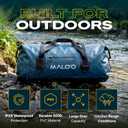 Maloo Waterproof Dry Duffel, Heavy-Duty Roll Top Waterproof Gear Bag with Shoulder Strap & Molle Loops, Marine Duffel for Kayaking, Boating, Camping, Beach & Travel, Black, 100L