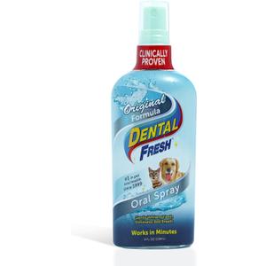 Dental Fresh Oral Spray for Dogs and Cats, Help Freshen Breath for Healthy Teeth & Gums, 4 Fl Oz.